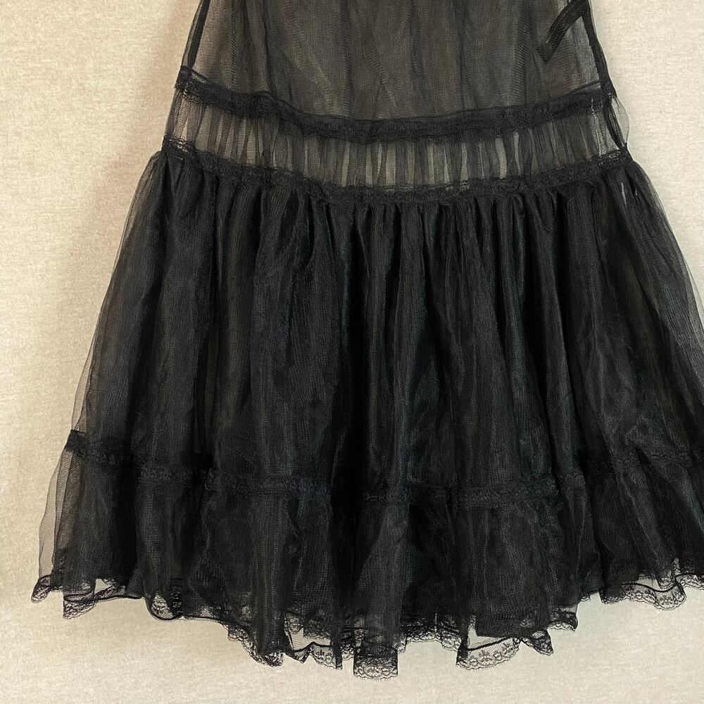Widow Womens Sheer Mesh Midi Skirt Size M Goth Grunge Vampy Witchy Shadow Kiss - Picture 2 of 10
